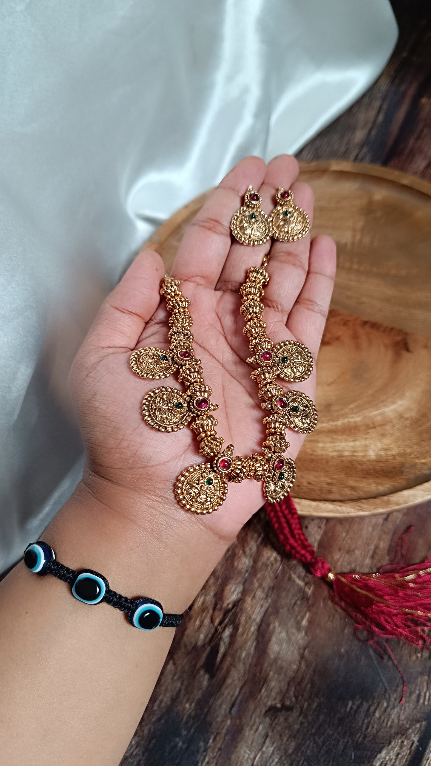 Antique Non-Idol Coin Necklace Set NEC1004